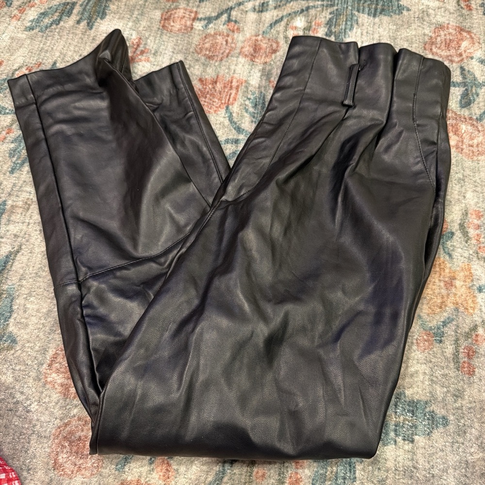 H&M Black Faux Leather Pants